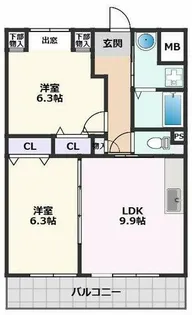 ノース アルカディア【1階】の間取り