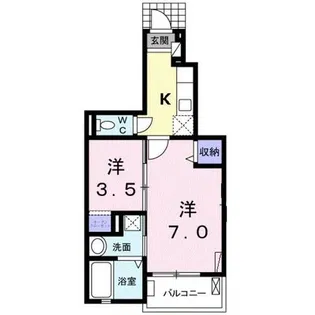 ヒーリング ヴィレッジ【1階】の間取り