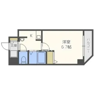 エイチ・ツー・オー今福【5階】の間取り