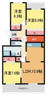 RUNOAS Koushien【2階】の間取り