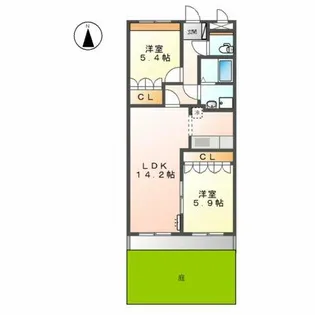 ハイム・エトワール【1階】の間取り