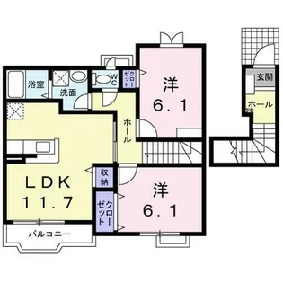 グランツ Ⅰ【2階】の間取り