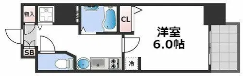 プレサンス難波南アーバニッシュ【2階】の間取り