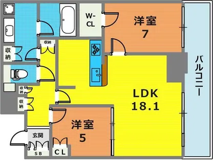 ザ・パークハウス神戸ハーバーランドタワー【27階】の間取り