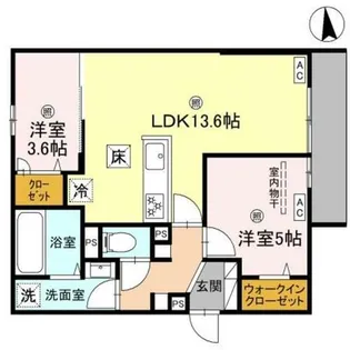グランピース駒川【3階】の間取り