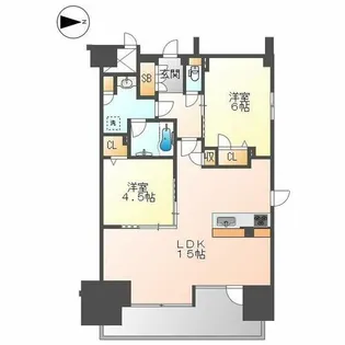 プレサンスロジェ葵【1305号室】の間取り