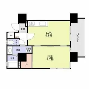 スタジオスクエア泉【8階】の間取り