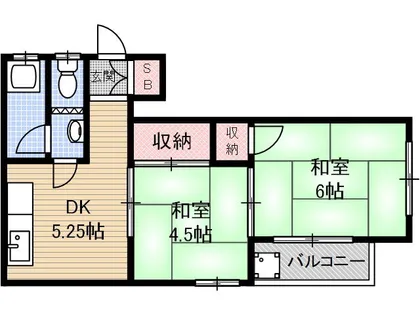 第2殿村マンション【201号室】の間取り