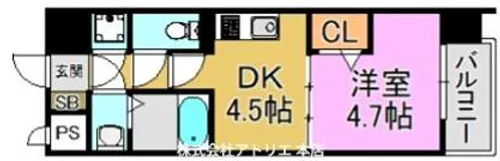 ファーストフィオーレ長田グランディール【12階】の間取り