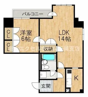 パシフィック平野第45ビル【12階】の間取り