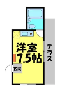 リベラール美園【101号室】の間取り