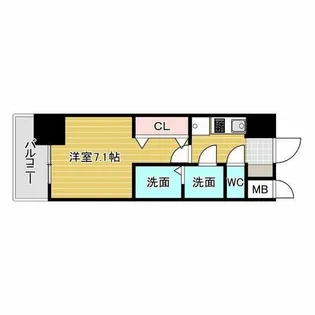 S-RESIDENCE三国WEST【7階】の間取り