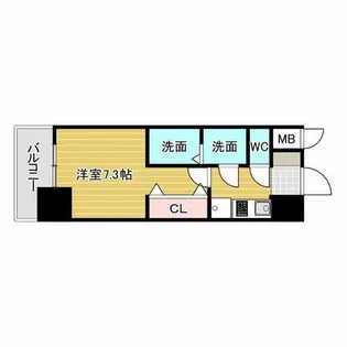 S-RESIDENCE三国WEST【8階】の間取り