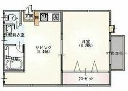 ジョーヌ駈上【2階】の間取り
