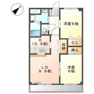 リバーホーム桜作【2階】の間取り