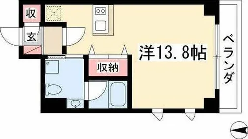 ベレーサ新瑞橋【2階】の間取り