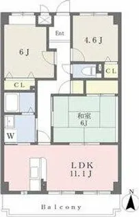 ブリックコート52【4階】の間取り