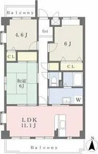 ブリックコート52【2階】の間取り