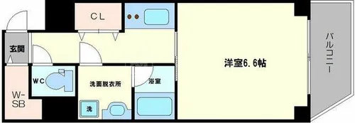 ブラン弁天町駅前【6階】の間取り