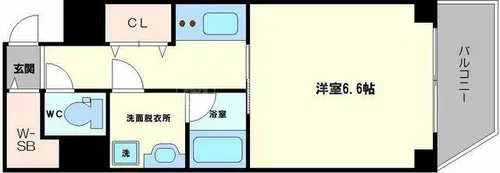 ブラン弁天町駅前【6階】の間取り