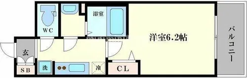 プレサンスOSAKA DOMECITYビーツ【10階】の間取り