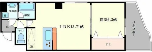 THE PREMIUM AQUA【6階】の間取り
