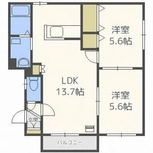 クレイドル7・2【302号室】の間取り
