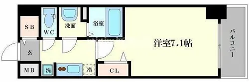 ファステート難波グランプリ【1108号室】の間取り