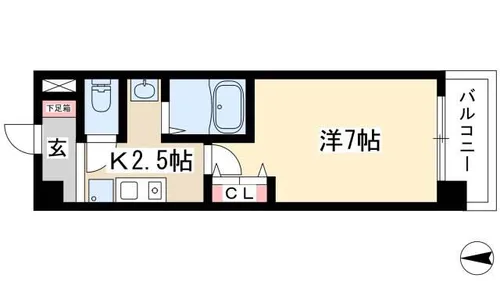 パークフラッツ金山【0516号室】の間取り