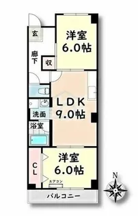 コーポラス新瑞【2階】の間取り