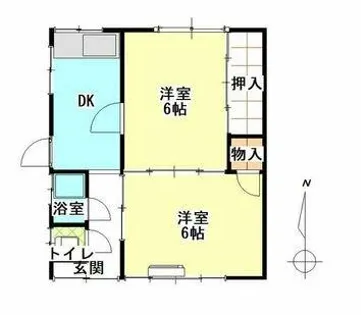 伊木貸家Ⅱ【1階】の間取り