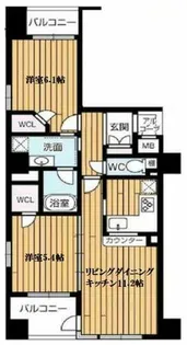 エステムプラザ梅田WEST【3階】の間取り