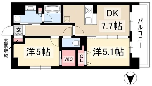 プレサンス ロジェ 金山ミッドゲート【10階】の間取り