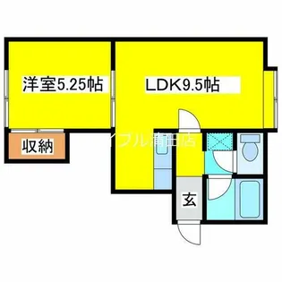 イーストウインド【203号室】の間取り