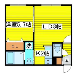 北海道札幌市東区北九条東8丁目【マンション】の間取り