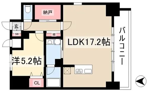ポルタニグラ大須【11階】の間取り