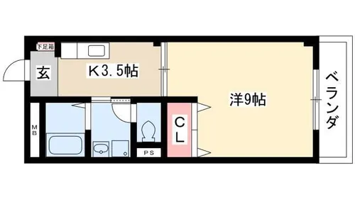 ウイング21【302号室】の間取り