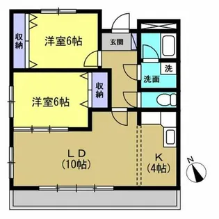 ビューテラス富貴【106号室】の間取り