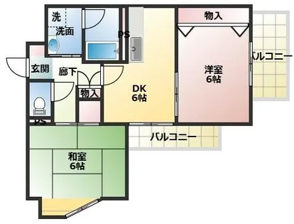大阪府豊中市利倉西1丁目【マンション】の間取り