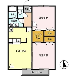 ウイングテラス C【2階】の間取り