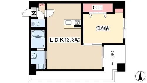 PERTE KANAYAMA【4階】の間取り