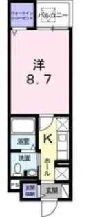 1Kの間取り画像