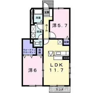 クレストール保美【1階】の間取り