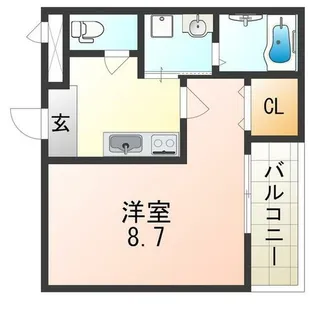 ラメゾン向陵中町Ⅱ番館【2階】の間取り