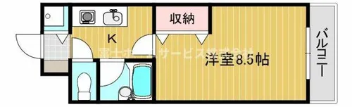 アロース我孫子東【208号室】の間取り