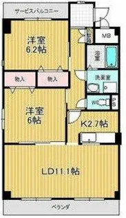 ブランジュ水広【1階】の間取り