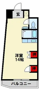 サンシティ日明【213号室】の間取り