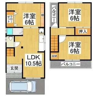 大阪府堺市東区草尾【一戸建】の間取り