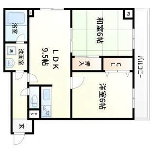 ベルビュー1番館【4階】の間取り