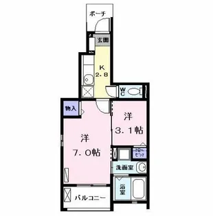 花音名西【1階】の間取り